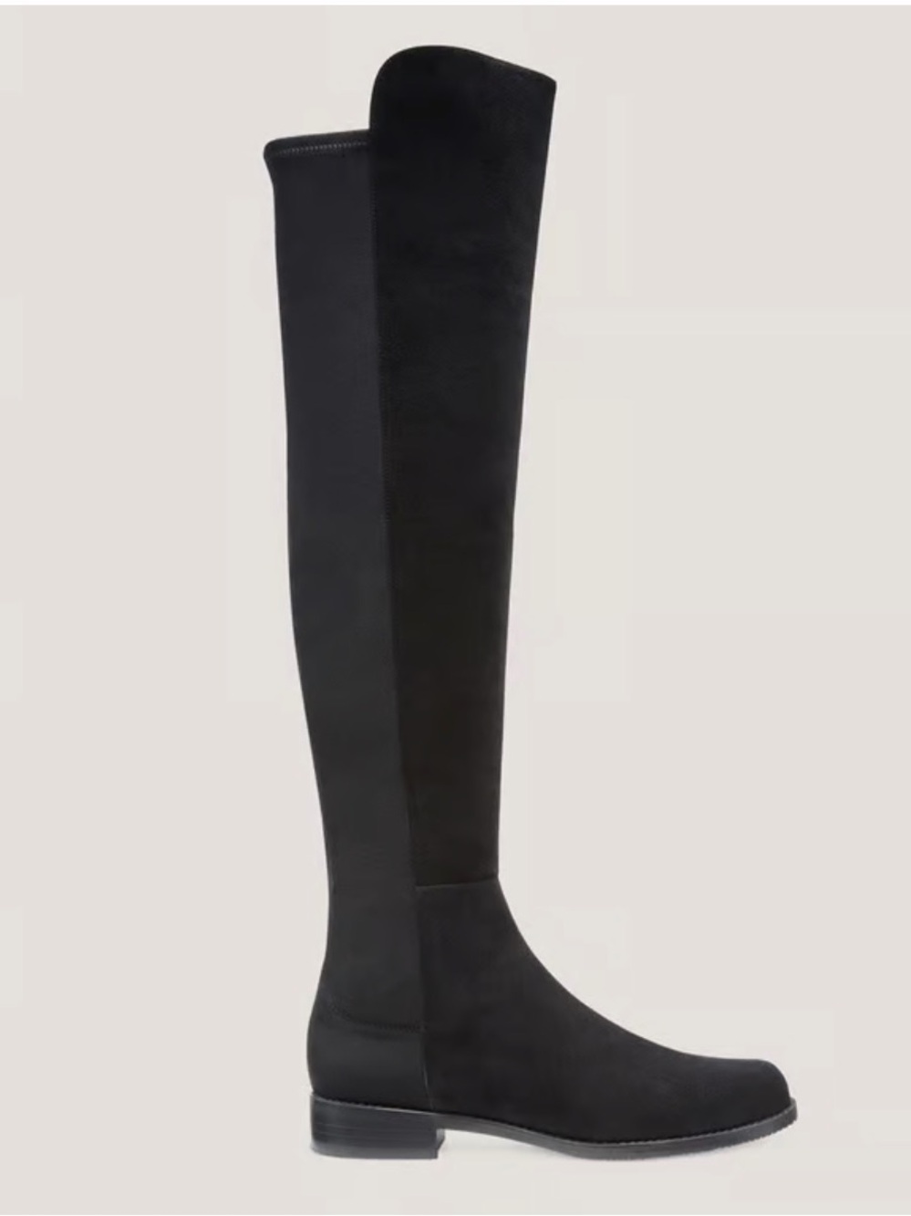 STEWART WEITZMAN Black Over-the-Knee 50/50 Suede Stretch Boots Size 8.5